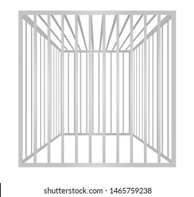 Cage metal bars. vector illustration