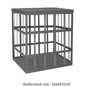 Cage metal bars. vector illustration