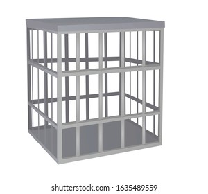 Cage metal bars. vector illustration