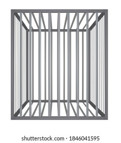 Cage metal bars. vector illustration