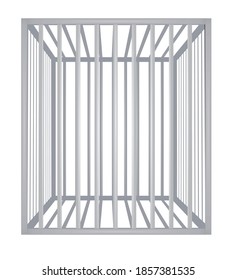 Cage metal bars. vector illustration