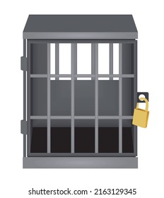 Cage metal bars. vector illustration
