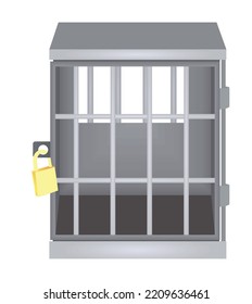 Cage metal bars. vector illustration