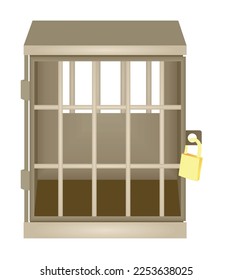 Cage metal bars. vector illustration