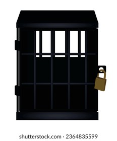 Barras de metal jaula. ilustración vectorial