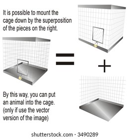 cage with padlock to put an animal inside