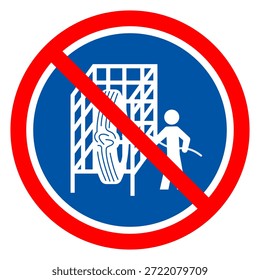 Signo De Símbolo De Jaula, Ilustración vectorial, Aislar Sobre Fondo Blanco Label.EPS10 