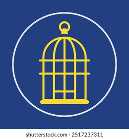 Cage trendy icon proud abstract vector illustration colorful artwork lovely design.eps