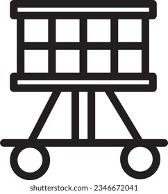 Cage Trick Circus Outline Icon