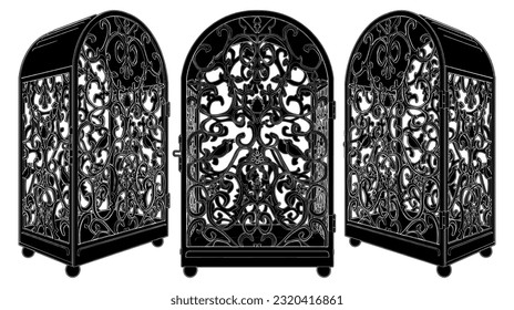 Cage Vector 02. Illustration Isolated On White Background. A Vector Illustration Of Cage.
