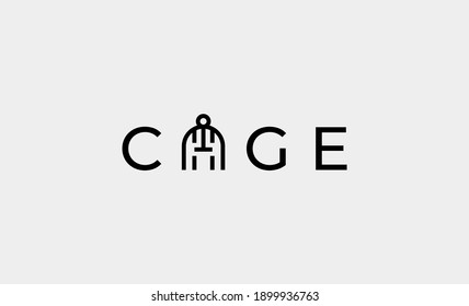 Cage Vector Logo Design icon Illustration