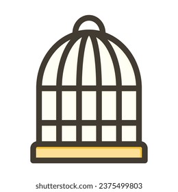 Cage Vector Thick Line Filled Colors Icon For Personal And Commercial Use.
