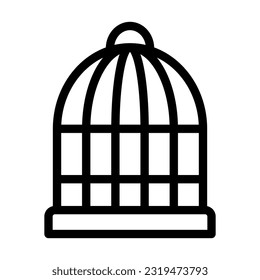 Cage Vector Thick Line Icon For Personal And Commercial Use.

