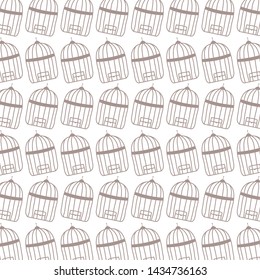 cages birds jails pattern background