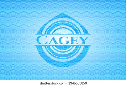 Cagey water wave emblem background.