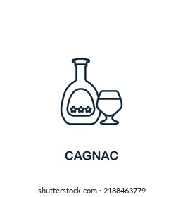 Cagnac icon. Monochrome simple Drinks icon for templates, web design and infographics
