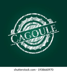 Kagoule mit Chalkboard-Textur. Vektorgrafik. Detaillierte Angaben. 