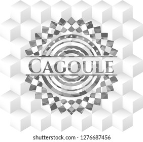 Cagoule grey emblem with geometric cube white background