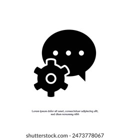 diseño de Vector de contorno delgado de Asistencia de chat bueno para Web y App móvil
