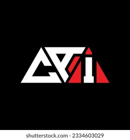 Logo-Design des CAI-Dreiecks mit Dreiecksform. CAI Dreieck Logo Design Monogramm. CAI Dreieck-Vektorlogo-Vorlage mit roter Farbe. Das dreieckige CAI-Logo Einfach, elegant und luxuriös.