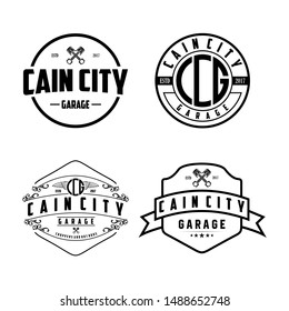 Cain City emblem logo vector