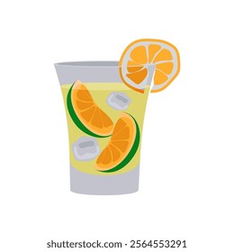 Caipirinha, Cocktails Vector illustration, Isolated