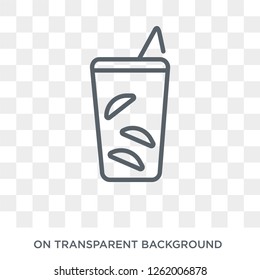 Caipirinha drink glass of Brazil icon. Caipirinha drink glass of Brazil design concept from Brazilian icons collection. Simple element vector illustration on transparent background.