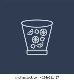 Caipirinha icon. Caipirinha linear design concept from Drinks collection. Simple element vector illustration on dark blue background.