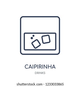 Caipirinha icon. Caipirinha linear symbol design from drinks collection. Simple outline element vector illustration on white background
