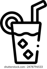 caipirinha icon. Thin Linear Style Design Isolated On White Background