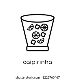 caipirinha icon. Trendy modern flat linear vector caipirinha icon on white background from thin line Drinks collection, outline vector illustration