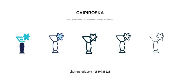 caipiroska icon in different style vector illustration. two colored and black caipiroska vector icons designed in filled, outline, line and stroke style can be used for web, mobile, ui