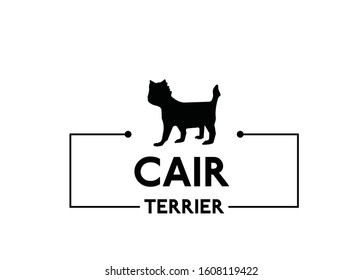 Cair terrier dog logo vector icon