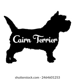 Cairn Terrier Dog silhouette dog breeds logo dog monogram vector