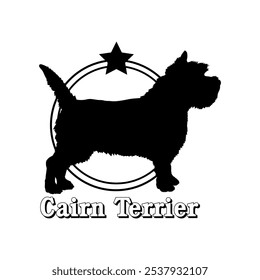 Cairn Terrier dog silhouette,  dog, dog breeds, logo, vector, silhouette, logo design, animal, illustration, icon, sign, design, black,  symbol, pet