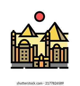 Cairo Ancient City Color Icon Vector. Cairo Ancient City Sign. Isolated Symbol Illustration