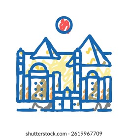 cairo ancient city doodle icon sketch vector. cairo ancient city sign. isolated symbol illustration