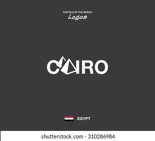 Cairo - capitals of the world logo set