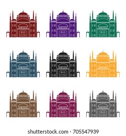 Cairo Citadel icon in black style isolated on white background. Ancient Egypt symbol stock vector illustration.