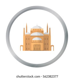 Cairo Citadel icon in cartoon style isolated on white background. Ancient Egypt symbol stock vector illustration.