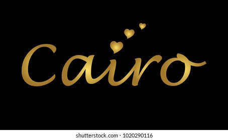 Cairo City Gold Logo Type Writing