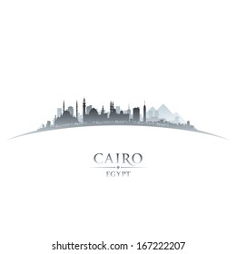 Cairo Egypt city skyline silhouette. Vector illustration