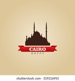 Cairo Egypt city symbol vector illustration