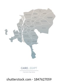 Cairo Map. vector map of major city in the Egypt.