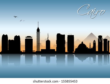 Cairo skyline - vector illustration