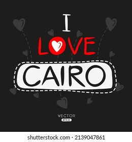 Cairo, typography Design, Vector illustration.