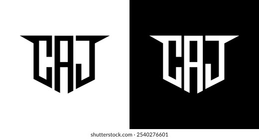 CAJ letter logo design with white background in illustrator, vector logo modern alphabet font overlap style, calligraphy designs for logo, Poster, Invitation, etc.