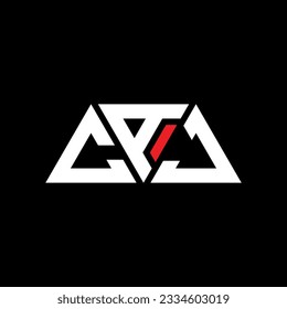 Diseño del logotipo de la letra triangular de CAJ con forma triangular. Monograma de diseño del logotipo del triángulo de la CAJ. Plantilla de logotipo vectorial de triángulo CAJ con color rojo. Logotipo triangular del CAJ Diseño sencillo, elegante y lujoso.