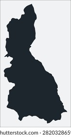 Cajamarca, PE, Peru map. Just a simple border map. Shape of the region. Blank boundary outline. Vector illustration.