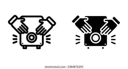Icono de cajón. símbolo para concepto móvil y diseño web. ilustración vectorial